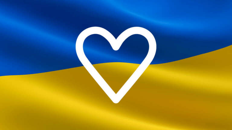 Ukrainan lippu sydämellä